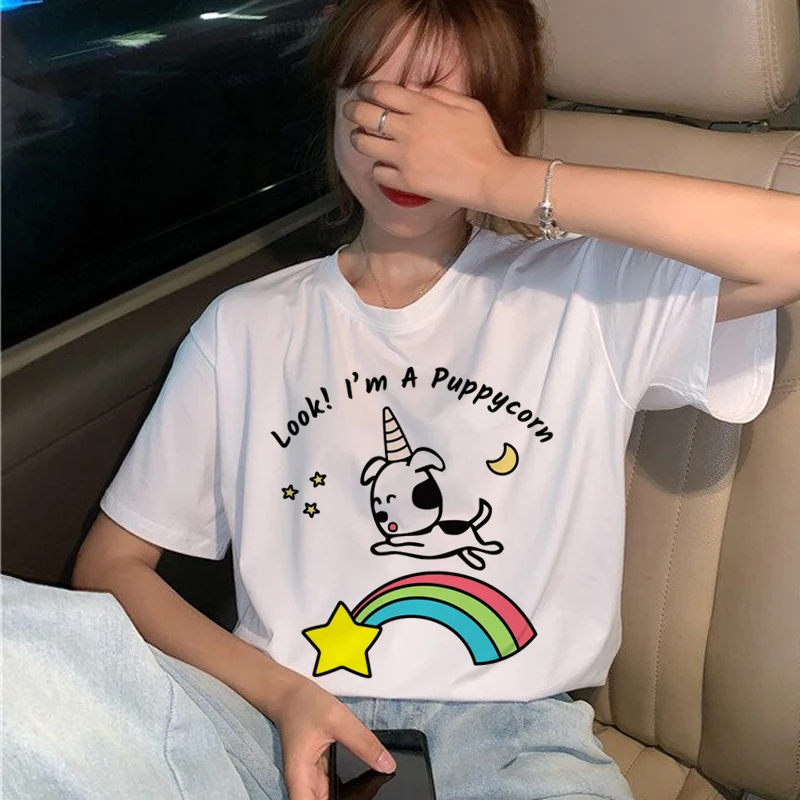 

Rainbow Harajuku Kawaii Ullzang T Shirt Women Fashion Korea Style T-shirt 90s Grunge Tshirt Cute Cartoon Fashion Top Tee Female