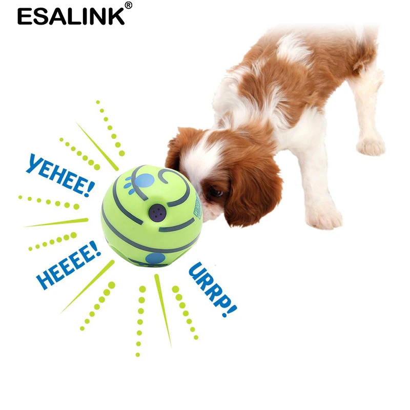 ESALINK 15 см воблый Wag Giggle Ball звуковая игрушка для собаки игрушки домашних животных