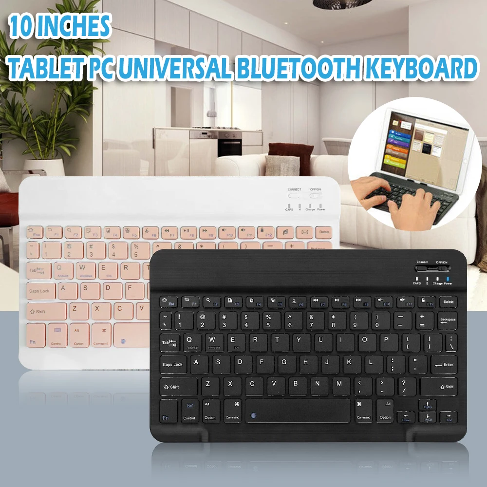 Мини-клавиатура SPASH с Bluetooth 10 дюймов беспроводная клавиатура для ipad телефона