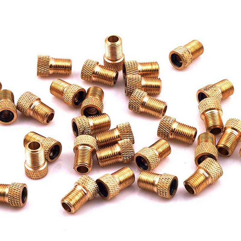 10Pcs/Lot Bicycle Valve Adapter Pump Tire Convert Presta To Schrader Copper Bike Air Adaptor Accessorie | Спорт и развлечения