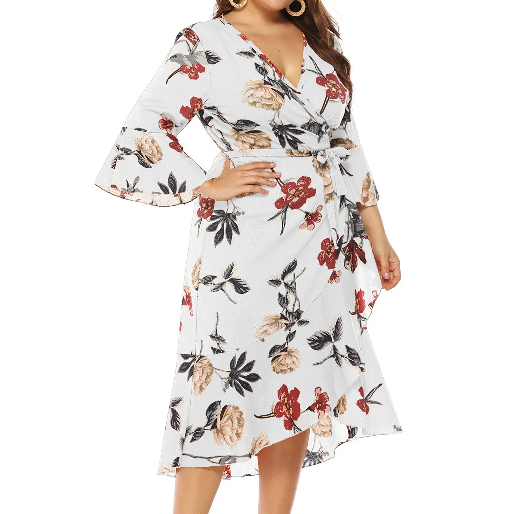 Высокое качество белое шифоновое платье 2020 женское летнее Повседневное размера