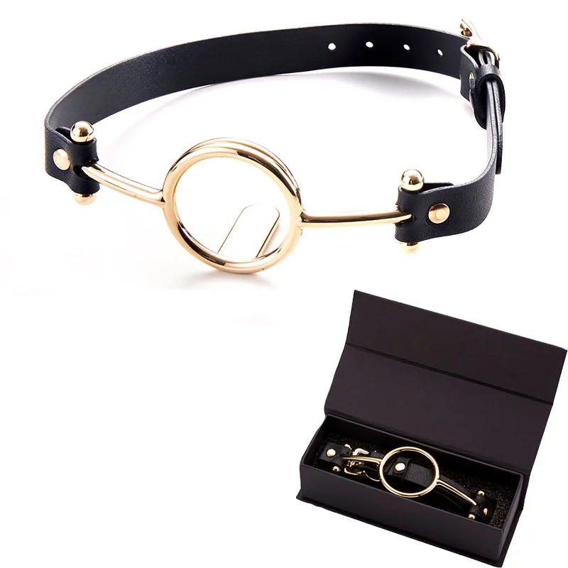 БДСМ кляп с открытым ртом 2 цвета из нержавеющей стали|Кляпы| |