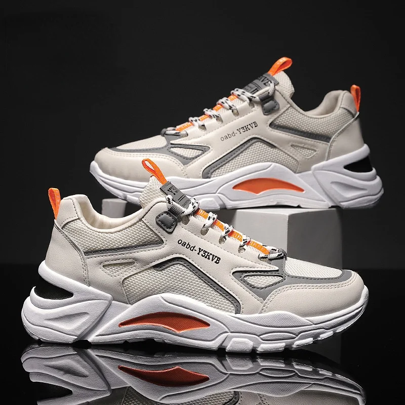 

Мужские сетчатые кроссовки, светильник ная обувь на шнуровке, дышащая обувь для мужчин, 2021