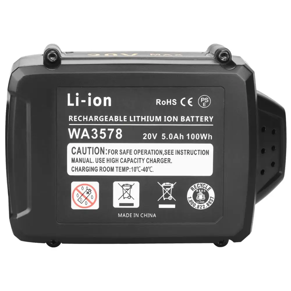 Литий-ионная батарея для Worx 20V 3 0/5.0Ah RW9161 WX027 WG150 WG151 WG154 WG155 WG890 WA3511 WA3512 WA3520 WA3525 WG545 WA3575