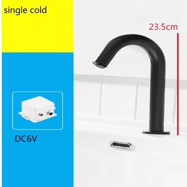 23 DC6V COLD MTTUZK черный датчик, автоматический крановый Inflrared датчик ручной сенсорный свободный кран горячей холодной смеситель сенсор краны torneira banheiro - Цвет: 23 DC6V COLD
