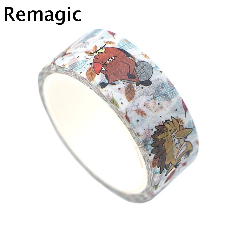 

20pcs Angry Beavers Washable tape decorative glue mask scrapbook girl's photo album stationery tape stationery sticker photo