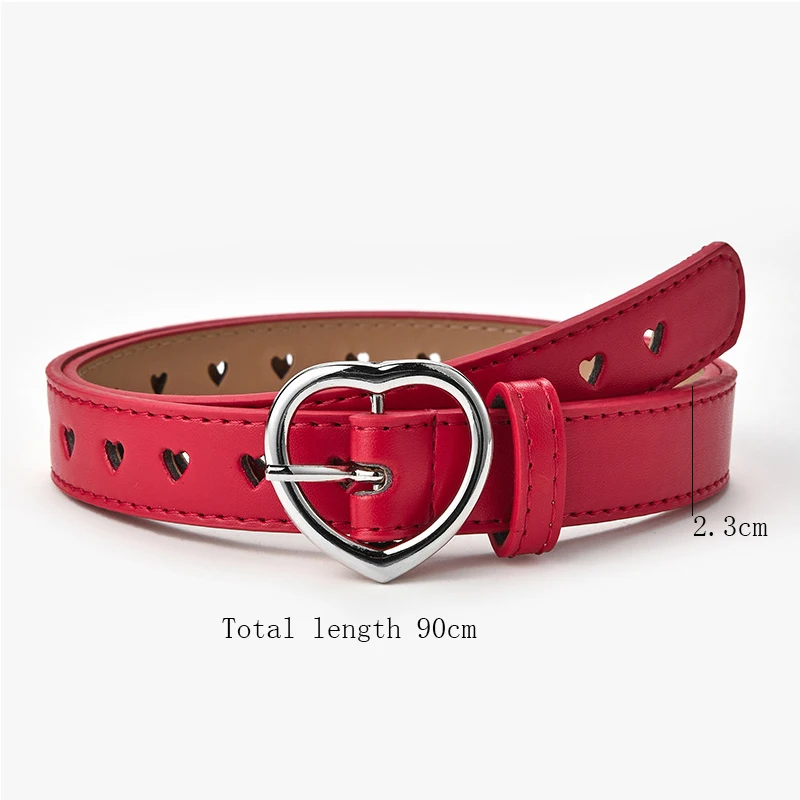 Детский ремень из искусственной кожи с пряжкой в виде сердца
