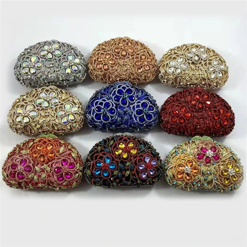 

Ladies Evening Clutch Elegant Ladies Party Clutch Full Crystal Luxury Evening Bag Wedding Bridal Bag
