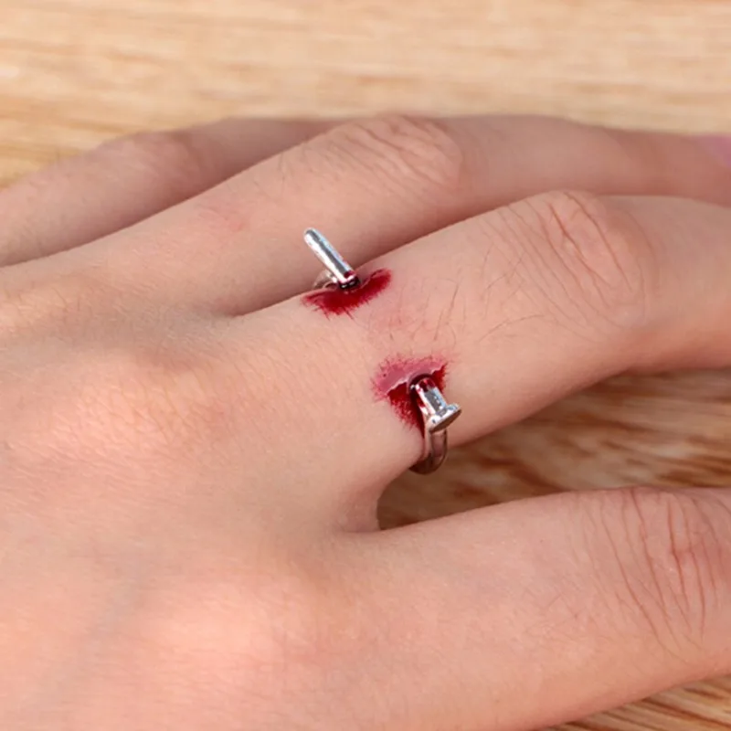 1 шт. регулируемые ногти Хэллоуин косплей креативное унисекс ужасающее кольцо на