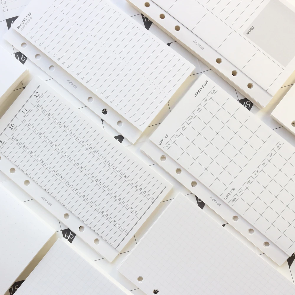 Domikee Новые Классические Заполняемые внутренние бумажные листы с 6 отверстиями