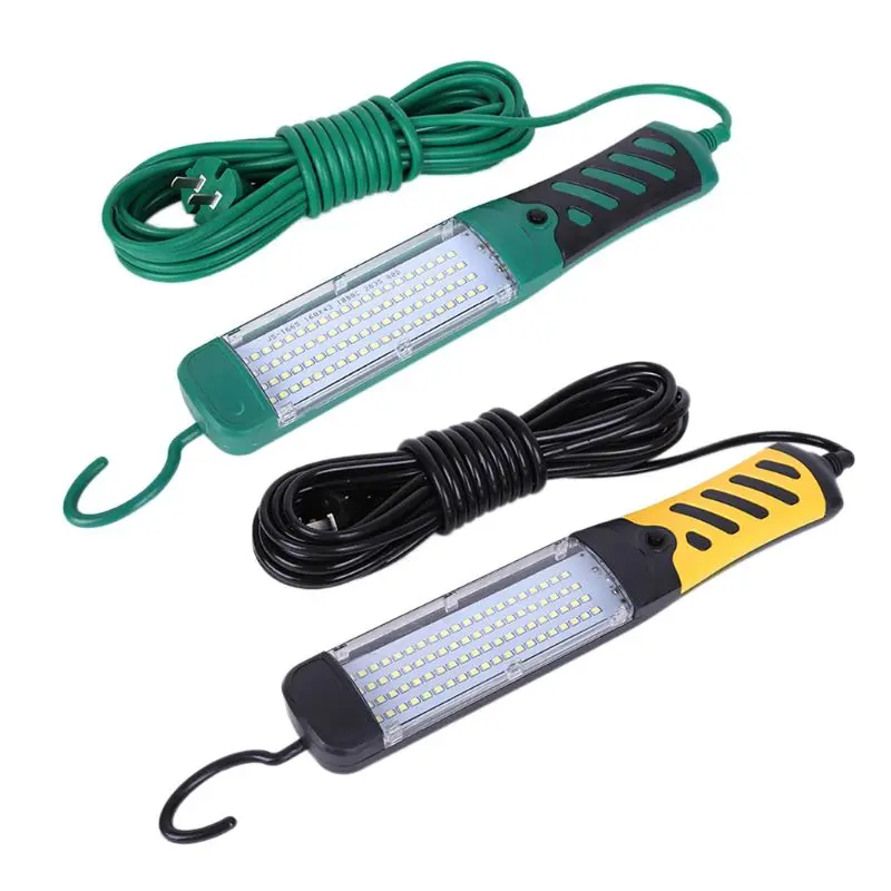 

Portable LED Emergency Safety Work Light Handheld 80 LED Beads Flashlight Car Inspection Repair Torch 220V With Hook Portable La