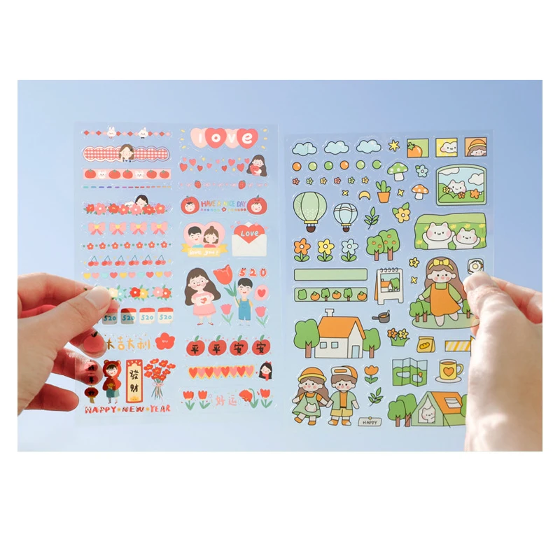 

Fun Stickers Small Fresh And Cute Diy Diary Handbook Decoration Stickers Cartoon Student Stationery Stickers 1pc