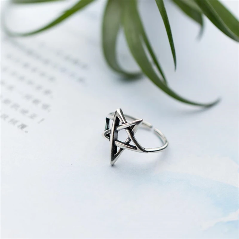 Женские ажурные Открытые Кольца SRI331 из тайского серебра 925 пробы в стиле ретро с