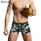 Мужские Длинные боксеры, шорты, камуфляжное качество, мужское нижнее белье, хлопковое нижнее белье, модные сексуальные дышащие трусы для полных 5XL 6XL