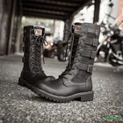 Мужские мотоциклетные ботинки, черные кожаные ботинки, повседневная обувь в ковбойском стиле, военные тактические ботинки, готическая обувь в стиле панк, 2019