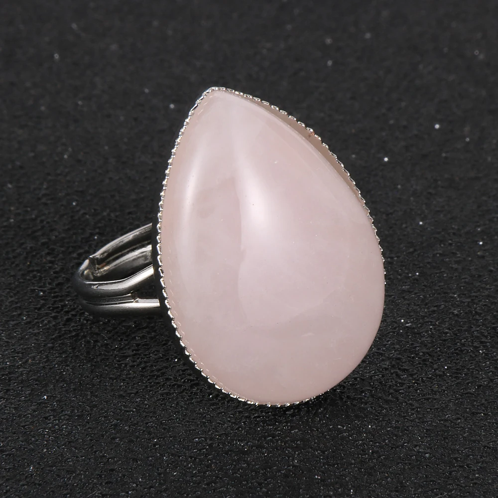 Мужские и женские натуральные драгоценные камни тигровый глаз капли воды кольца