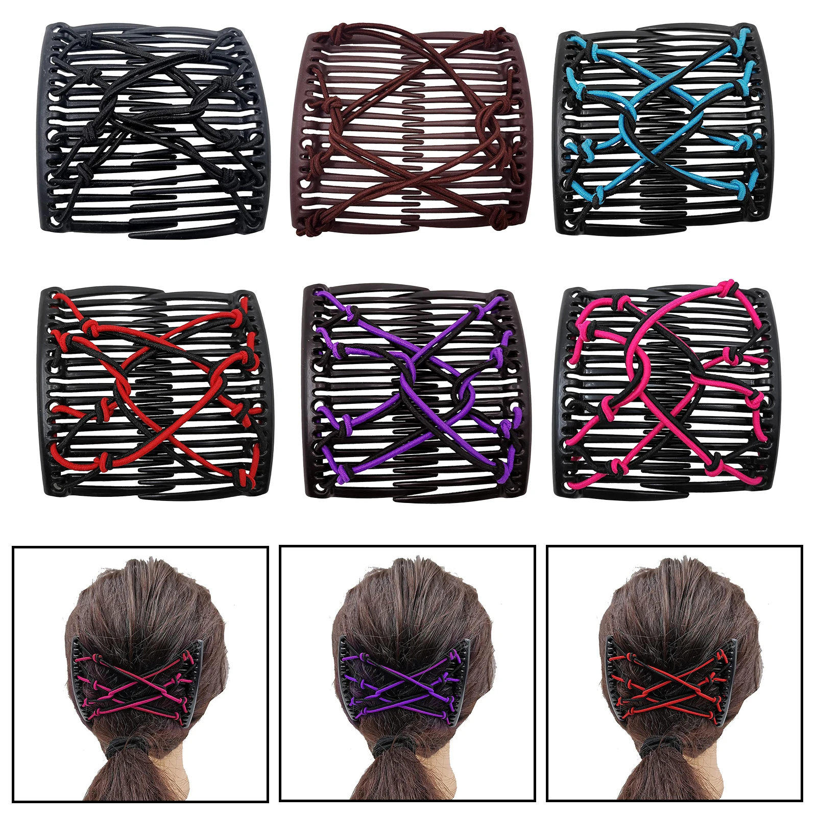 

Women Elastic Magic Hair Combs Vintage Hair Clip Claw Bun Maker Tools Hairstyle Fashion Hair Styling Tool