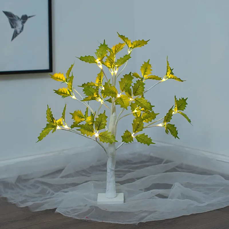 

LED Rose Table Desk Tree Lamp Holiday Lantern Bedside Ornaments Night Light for Creative Bedroom Livingroom Decoration Lamps