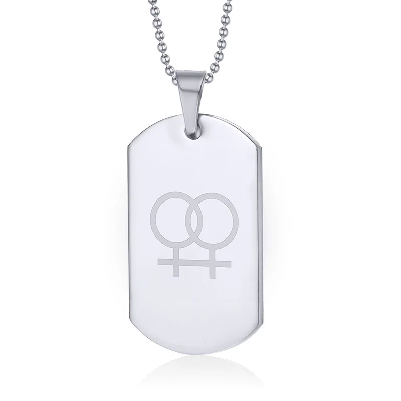 Ожерелье из нержавеющей стали с подвеской в виде гордыни для лесбиянок и геев