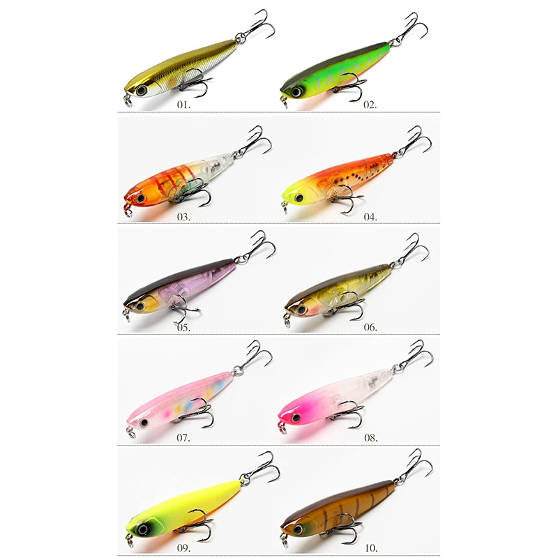 

6cm 3.3g Rockfishing Fishing Lures Pencil Woblers Mini Topwater Pike Artificial Bait for Fishing Baits Floating Fish Wobblers