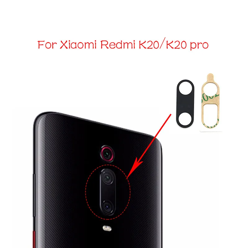 Совместимый для Xiao mi Red mi K20/K20 Pro задняя камера стеклянная линза с наклейкой клей Запасная часть для Xiaomi mi 9T