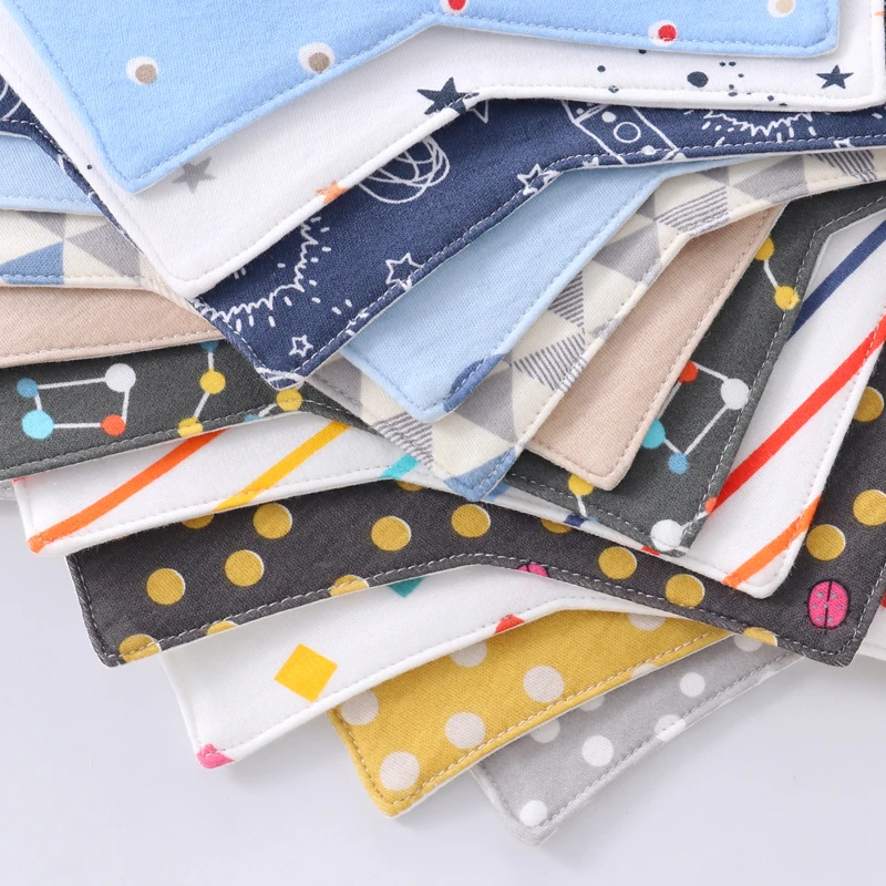 Bandana para beb&eacute;, babero de algod&oacute;n para reci&eacute;n nacido, c&oacute;moda alimentaci&oacute;n, toalla de Saliva, bufanda de estrella, babero giratorio de 360 &deg;, art&iacute;culos suaves para ni&ntilde;os-4