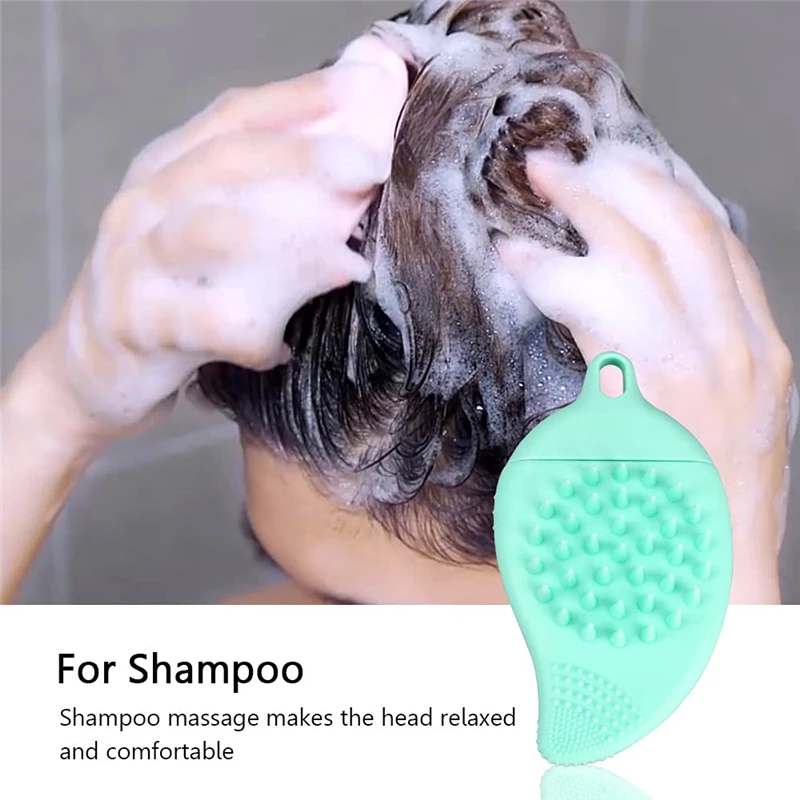 

4 PCS Multifunction Exfoliating Shampoo Face Clean Brush Hair Scalp Massager Silicone Body Scrubber For Baby Bath Wholesale XB