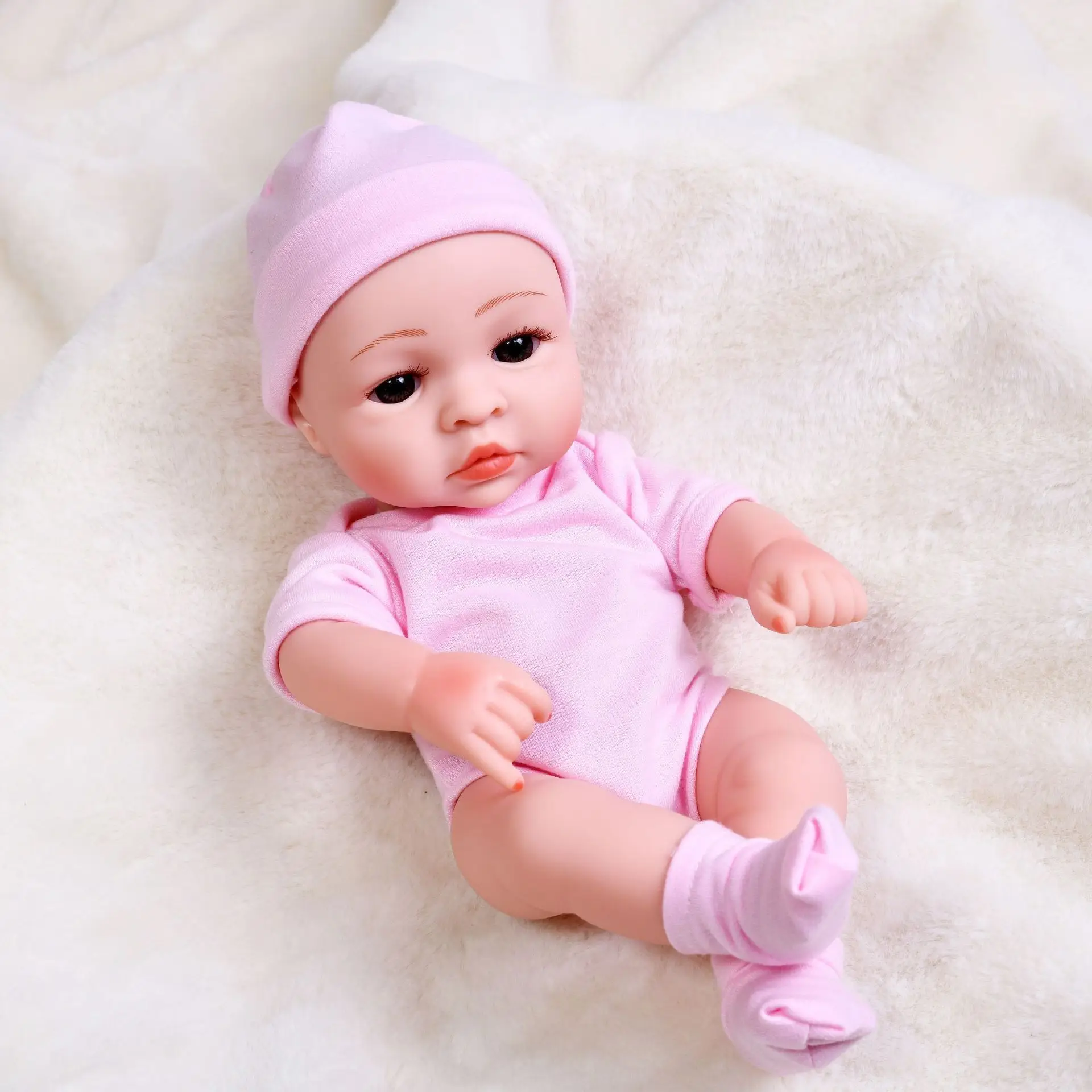 

30Cm Real Cute Black Baby Bebe Fashion African Rebron Bjd Doll Collectible Twins Dolls Toys For Children Girls