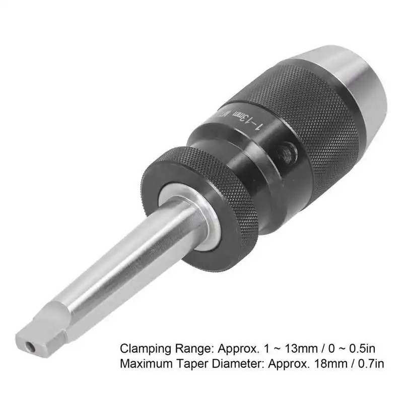 

Keyless Drill Chuck Drill Chuck Integrated Keyless SelfLocking Straight MT Morse Lathes Hand Tools 113mmMTA2