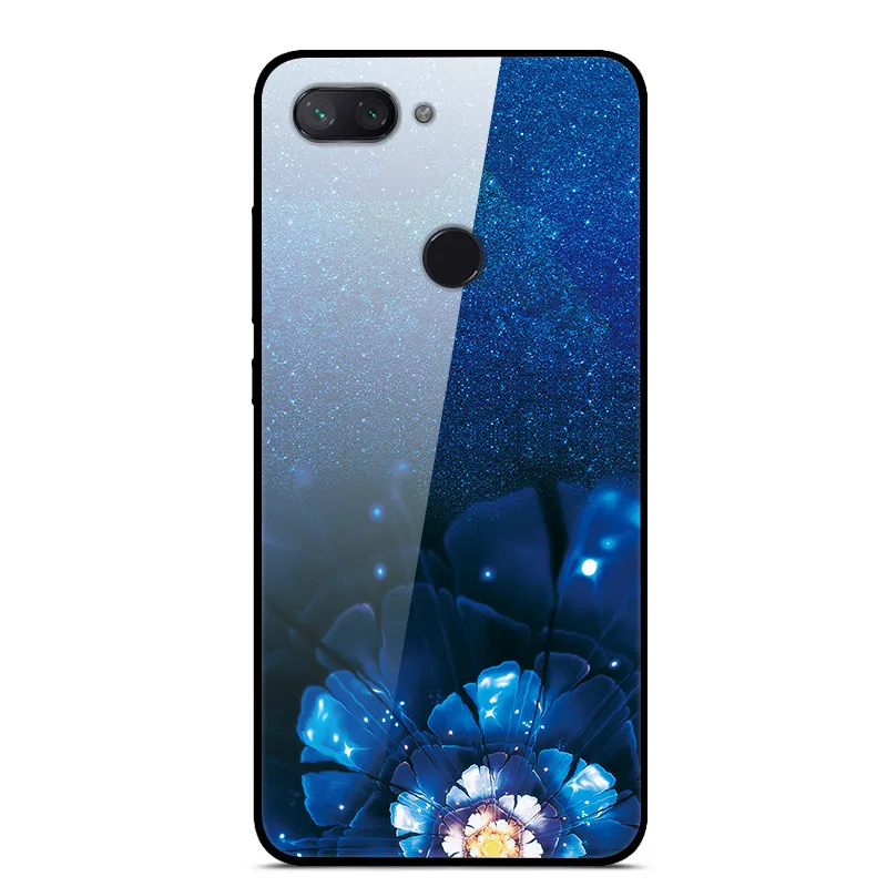 48 Чехол из закаленного стекла для Xiaomi Redmi 6, чехол с изображением планеты космоса, стеклянный чехол на заднюю панель для Xiaomi Redmi 7, 6, A, 7A, 6A, чехол для телефона Redmi6 - Цвет: 48