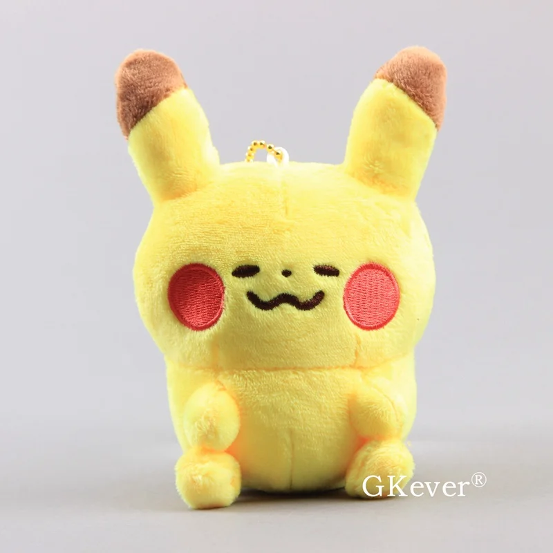 Pikachu 12cm Ditto Pikachu Charmander Bulbasaur плюшевая подвеска с брелком мини маленькие мягкие куклы 9-12 см - Цвет: Pikachu 12cm