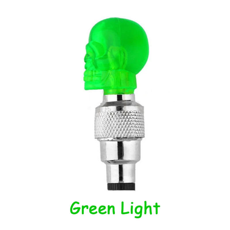 D - Green Light Светильник для велосипедного клапана со спицами на колесиках светодиодный светильник с батареями для шин колпачки для велосипедного фонаря аксессуары для горного велосипеда - Цвет: D - Green Light