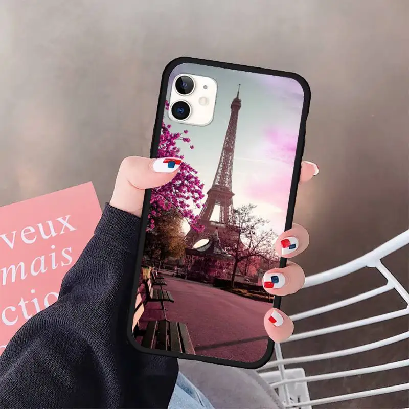 

Paris Eiffel Tower Romantic Phone Case for iPhone 11 12 pro XS MAX 8 7 6 6S Plus X 5S SE 2020 XR mini luxury shell cover