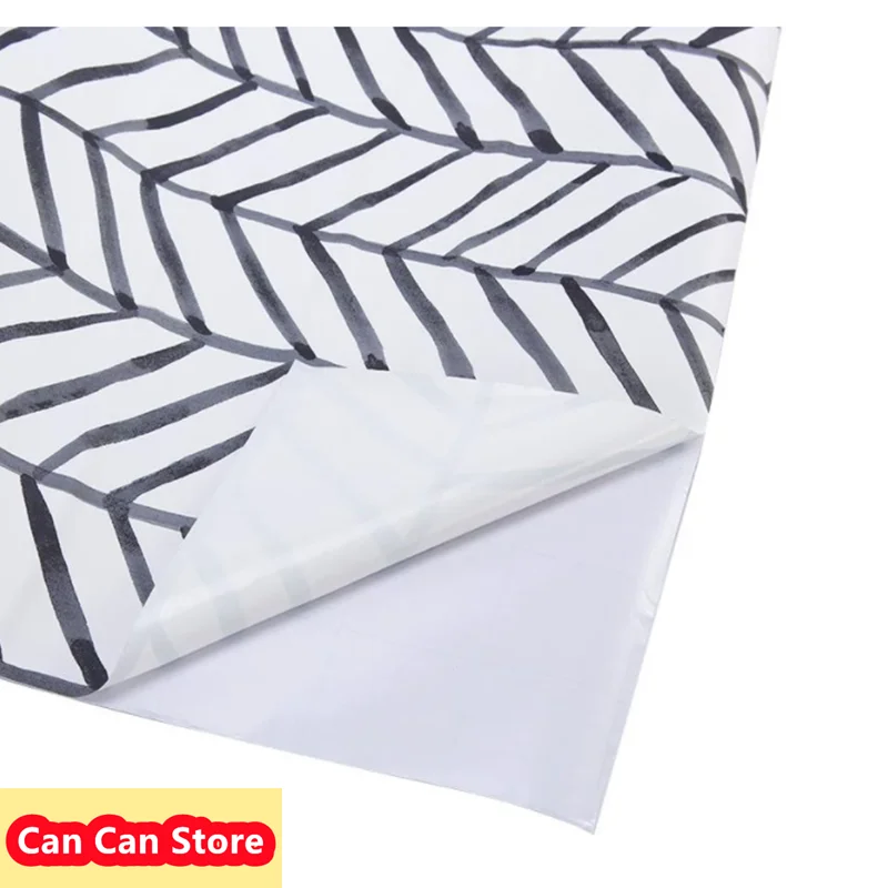 

Herringbone Wallpaper Modern Self Adhesive Peel and Stick Stripes Pvc Black White Vinyl Contact Paper Rolls For Room Home Decor