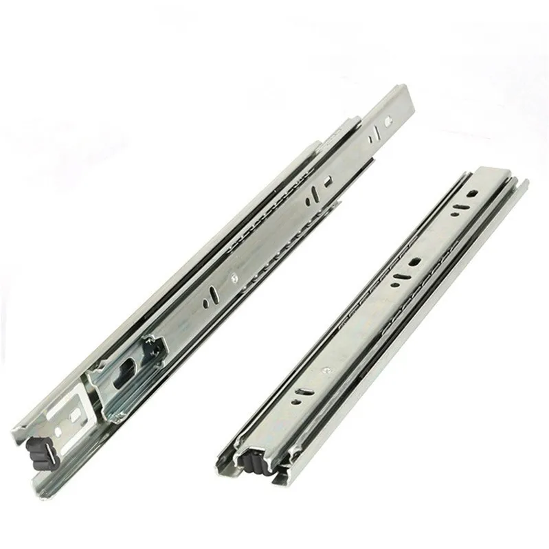 

2 X Drawer Slider Hot Sale 10"-16" Full Extension Ball Bearing Drawer Slider Steel Material Side-mounted Mounting Type