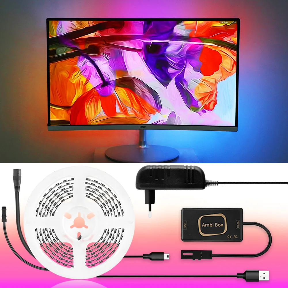Адресуемый Ambilight-набор для телевизора Drean экран Smart Pixel окружающая полоса для ТВ компьютера ПК Destop тыловая подсветка 1 м-5 м комплект