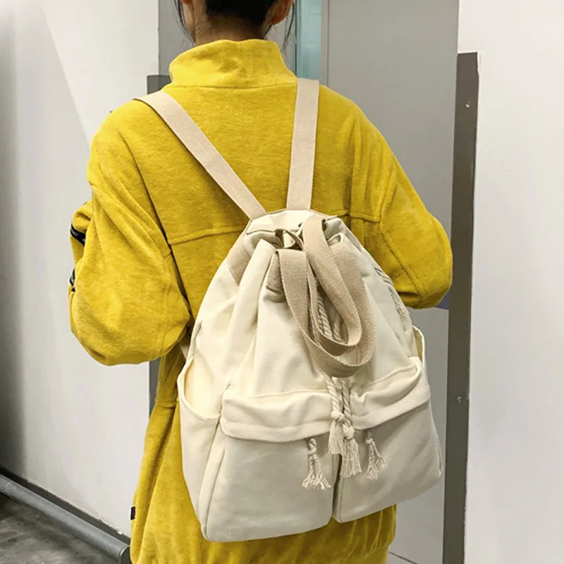 

Женский холщовый рюкзак 3 в 1, вместительная школьная сумка на шнурке для Teengers Gilrs, многофункциональный ранец