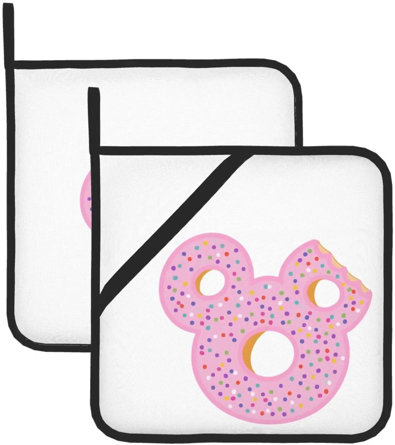 

Pink Rainbow Sprinkle Heat Preservation Pot Cover Kitchen Heat-resistant Mat Oven Gloves Can Be Used For Cooking
