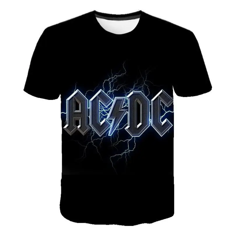 2020 Новая модная мужская ACDC рок группа футболка ac dc Мужская хлопковая Летняя 3D