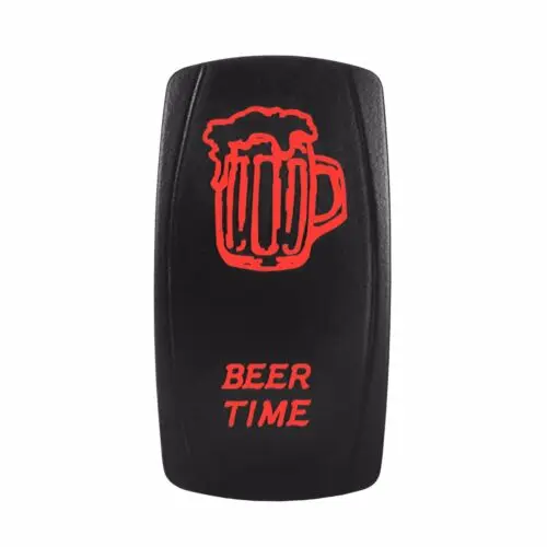12-24V Car BEER TIME 12V 20A Toggle Rocker Switch Blue LED Light 5Pin ON/OFF switch for car boat ATV SUV bus trailer caravan |