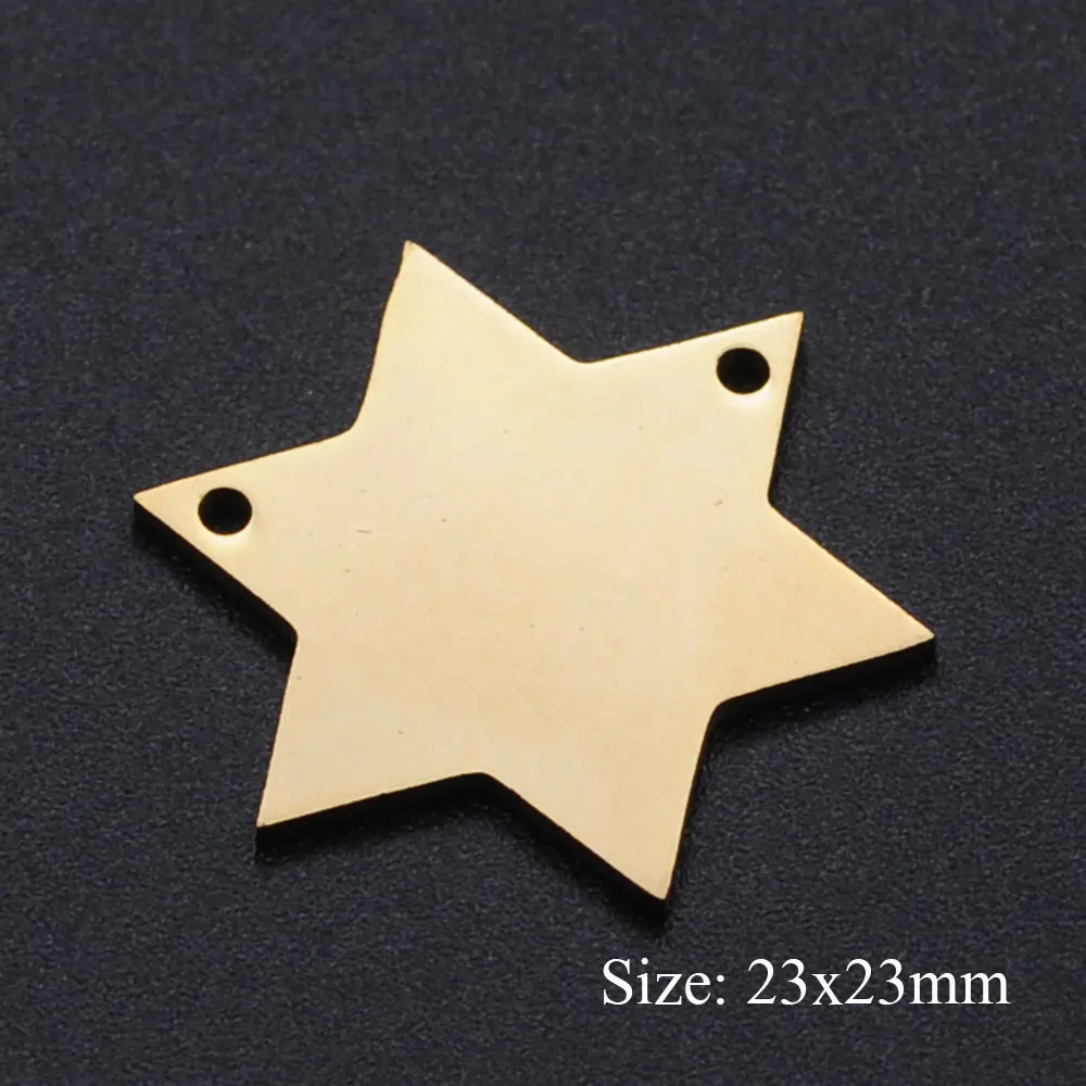 5 шт./лот 100% нержавеющая сталь Давид Звезда соединитель амулеты оптовая продажа