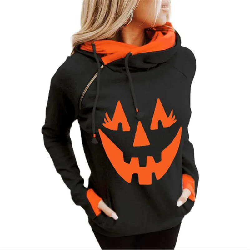 

Fashion Halloween Women Hoodies 2020 Winter Thicken Sweatshirts Women Sports Hoody Harajuku Streetwear Pullover Tops Mujer