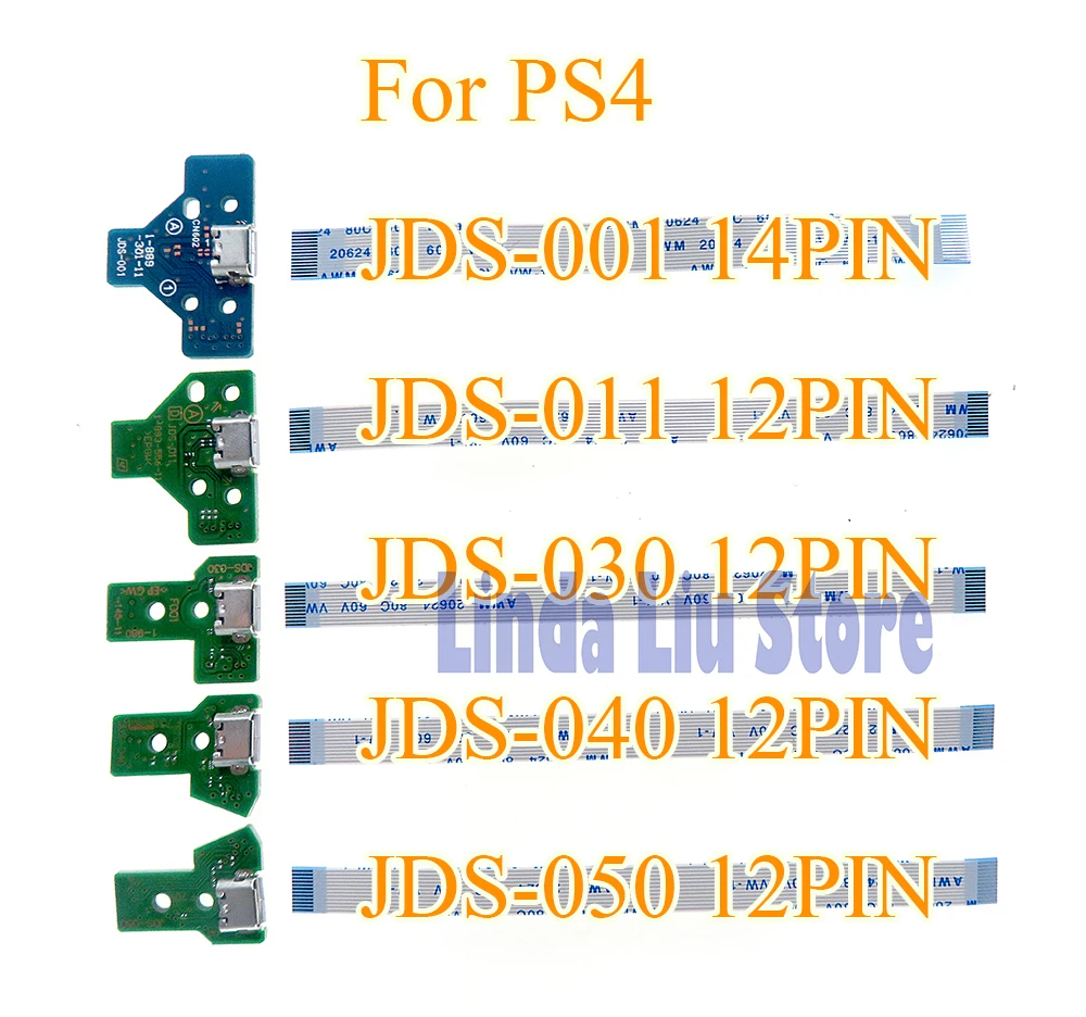 

JDS001 JDS011 JDS30 JDS040 050 USB Charging Port Socket Board charger board with flex ribbon cable For PS4 Pro controller 50sets
