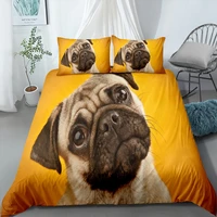23 pieces bulldog dogs bedding sets hippie pug dogs duvet cover double layer for bedroom bed quilt cover home bed cover set