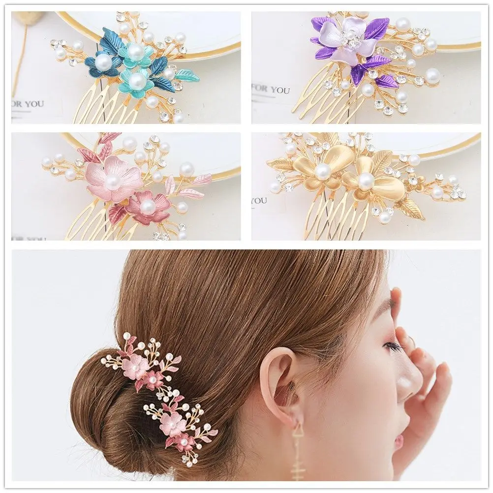 

Elegant Butterfly Flower Women Girls Wedding Hair Comb Pearl Hair Pins Wedding Hair Accessory Brides and Bridesmaids