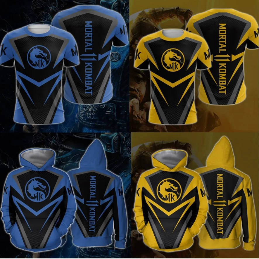 Новинка толстовка с капюшоном Mortal Kombat 11 Толстовка X Sub Zero Scorpion футболка костюм для