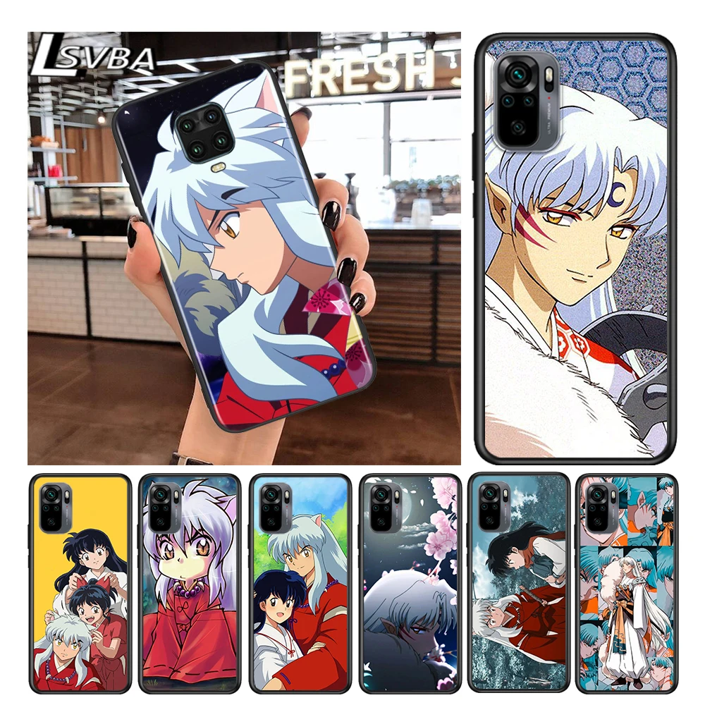 

Anime Inuyasha for Xiaomi Redmi Note 10 10S 9 9T 9S 9Pro Max 8T 8Pro 8 7 6 5 Pro 5A 4X 4 Soft Black Phone Case
