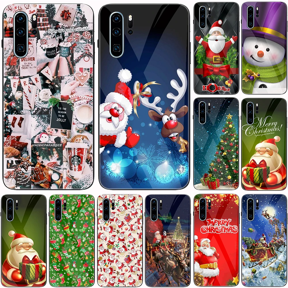 С Новым Годом Счастливого Рождества для Huawei P10 P20 P30 Lite P40 Pro Plus E P Smart Z чехол из