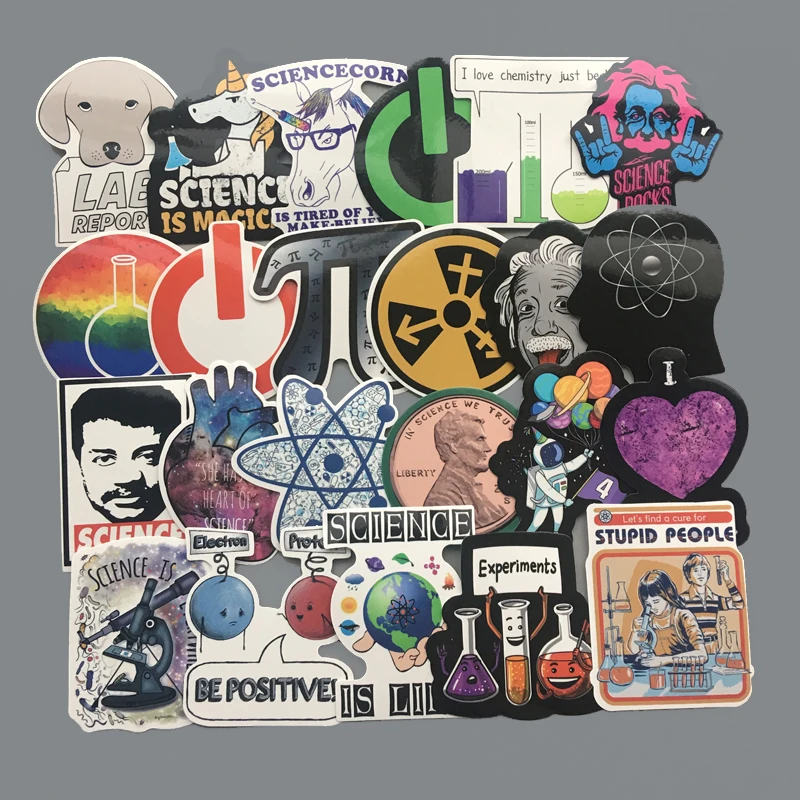50 шт. химические эксперименты уравнение мозга лабораторные наклейки для