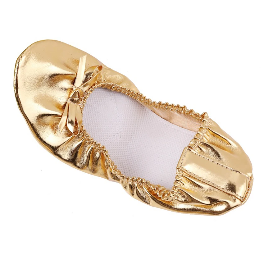Soft Sole Kids Belly Dance Costumes Shoes Gold Slip-on Adult Woman Girls Dancing Ballet Performance Size 27-40 | Тематическая